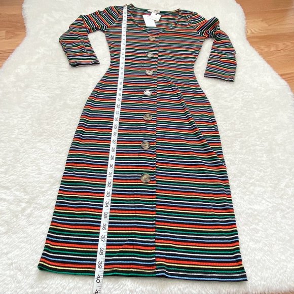 Ultra Flirt Womens Bodycon Dress Franklin Stripe, Knee Length, XS - Picture 10 of 12